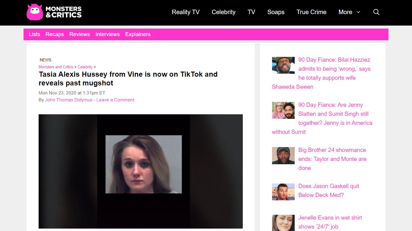 Tasia Alexis Hussey from Vine is now on TikTok and reveals past mugshot